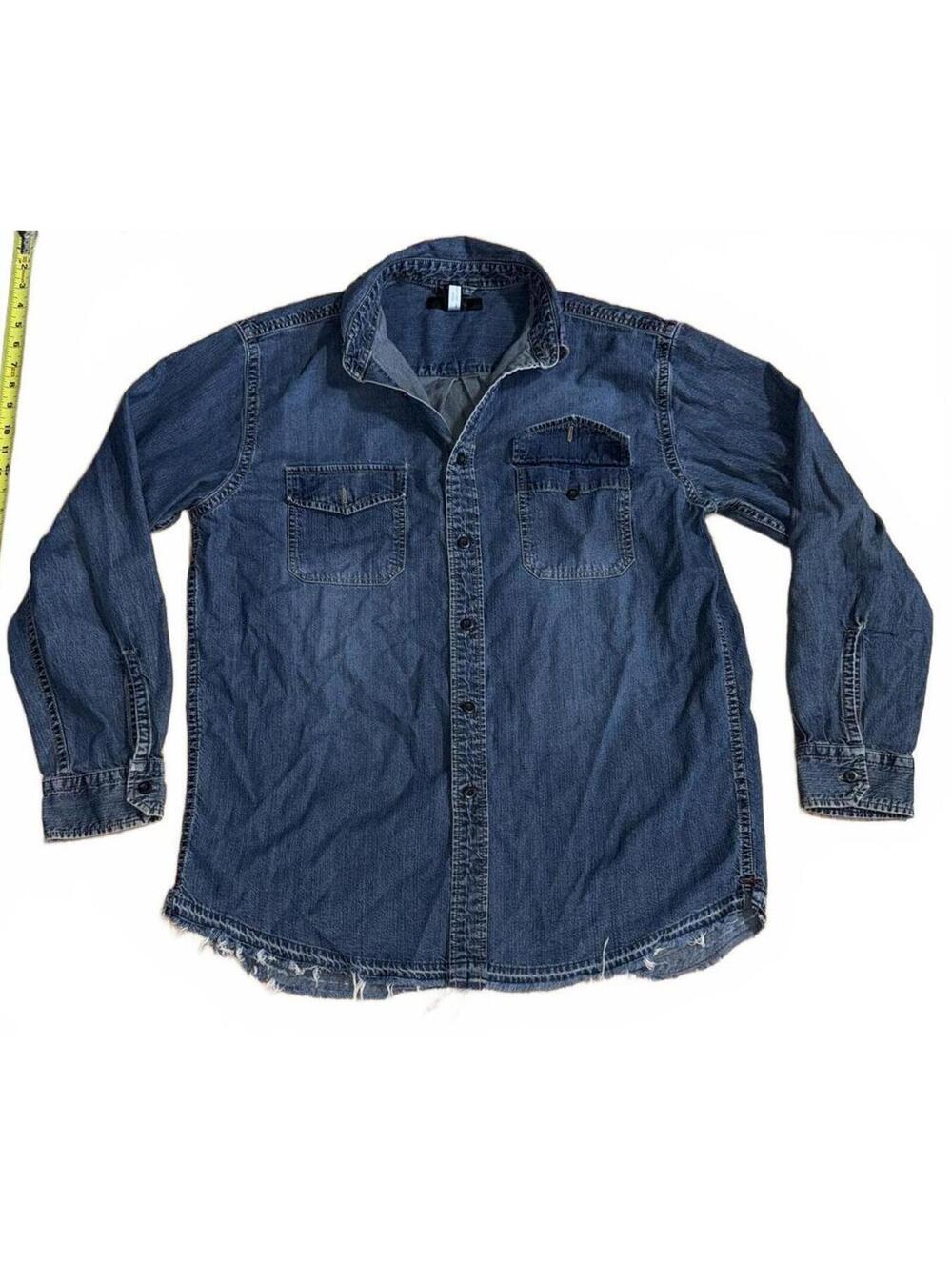 Vintage Express Men's Denim Shirt 100% Cotton L